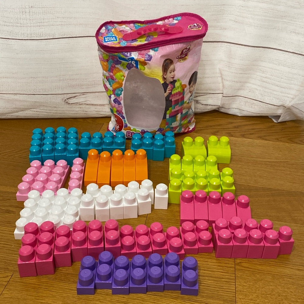 Kids Toddlers Mega Blocks 80 pieces - first building blocks